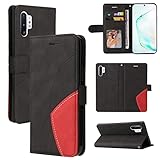 Handyhülle für Samsung Galaxy Note 10 Pro 5G Hülle mit Premium PU Leder Flip Hülle,Magnetverschluss,Standfunktion,Kartenschlitz Hülle Schutzhülle für Samsung Galaxy Note 10 Pro 5G - Schwarz