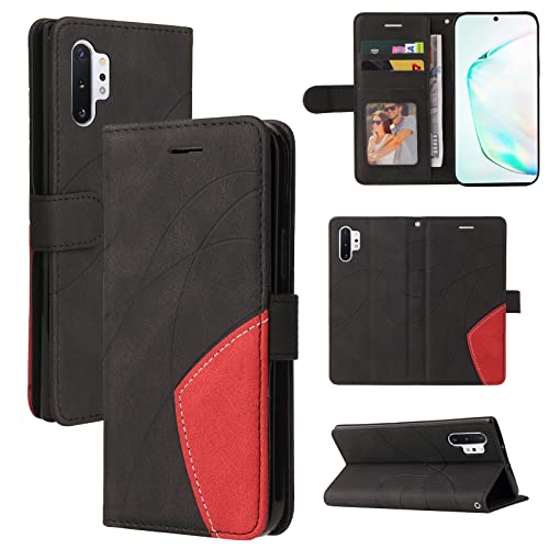 Handyhülle für Samsung Galaxy Note 10 Pro 5G Hülle mit Premium PU Leder Flip Hülle,Magnetverschluss,Standfunktion,Kartenschlitz Hülle Schutzhülle für Samsung Galaxy Note 10 Pro 5G - Schwarz