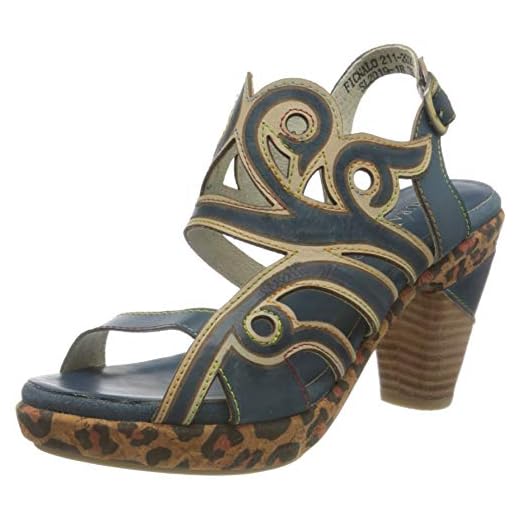 Laura Vita dam Ficnalo 211 klackad sandal, jeans - 40 EU