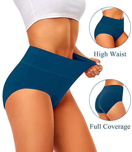 Annenmy High Waisted Underwear Women Tummy Control Panties Breathable Briefs Assorted Medium #TOP3