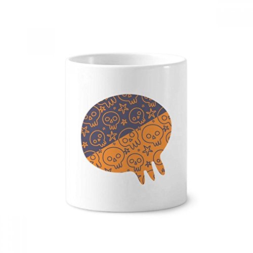 Cadeau Halloween original tasse céramique blanche motif crâne cartoon de 350ml