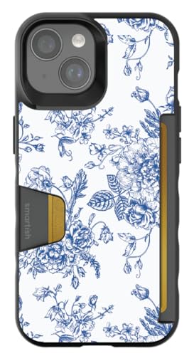 Smartish® iPhone 15 Wallet Case - Wallet Slayer Vol. 1 [Slim + Protective] - Aw Shoots - Drop Tested 6FT - Credit Card Holder - Floral Case for Women - Side-Loading Card Slot - Fits Apple iPhone 15