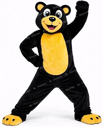 Bear Mascot Costume for Adults Full Body Plush Bear Mascot for School Events, Parties