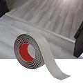 Greymond 10 Ft x 2" Floor Transition Strip Doorways, Vinyl Self Adhesive Laminate Flat Divider Flooring for Joining Floor Gaps, Carpet, Threshold Cover, Floor Tiles (Grey Wood Grain)