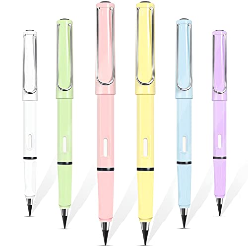TOPPLAYER 6 Stück Stifte ohne Tinte, Unendlichkeitsstift, Stift ohne Tinte, tragbar, löschbar, wiederverwendbar, für technische Skizzen, Schreiben, Zeichnen (3)