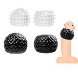 Dstymkler Accessori di castità del Giocattolo del Gioco di punizione dell'anello di Coppia, Riutilizzabile Rooster Delay Tool 4-Piece Set