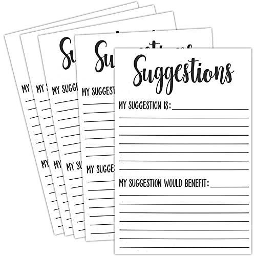 200 Pack Suggestion Cards For Customer Feedback In Bulk, 4X6 In. #TOP3