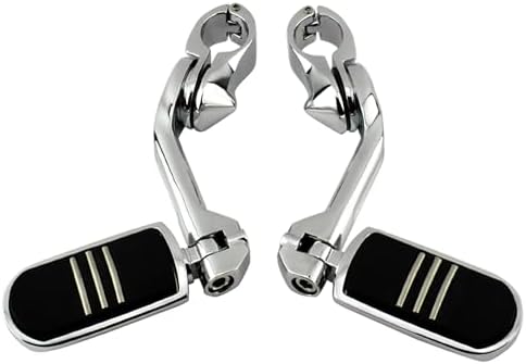 Black Motorcycle Highway Foot Pegs Aluminum Footpegs Rest For - Foto 8