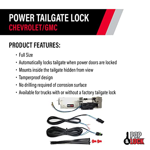 Pop & Lock – Power Tailgate Lock For Chevrolet Silverado 1500 And Gmc Sierra 1500 - Fits Model 2007 To 2013 (Pl8120Q) #TOP1