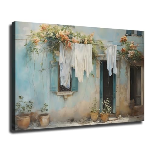 Laundry on A Line Matte Horizontal Posters, Laundry Room Art