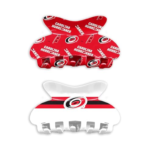 Littlearth NHL Team Hair Claw Set Carolina Hurricanes