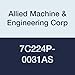 Allied Machine & Engineering 7C224P-0031AS AM300 Coating C2 Carbide (K20) GEN3SYS XT Drill Insert, Series 24, Low Rake Geometry, 31/32" Diameter