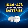 Philips LR44 Batteries 12 Count, Replaces AG13 A76 l1154f 357 303 SR44 AG13 Button Batteries - 1.5v Ultra Alkaline Button Cell Battery, Perfect for Thermometers, Lasers, Watches, Medical Devices.