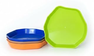 4 Pack Premium Reptile Food and Water Dishes for Terrarium | 4.3IN Shallow Plastic Feeding Dish for Bearded Dragon, Leopard Gecko, Tortoise