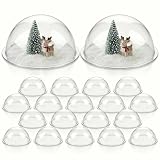 KGCGJVB 20 Pcs Plastic Domes for Crafts Half Ball Candy Dome Clear Circle Acrylic Sphere Ornaments Handmade Card Making Greeting Cards Holder DIY Transparent Craft Ornaments
