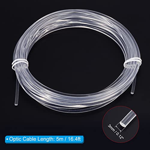 PATIKIL 3mm 5m PMMA Side Glow Fiber Optic Cable Kit - Image 2