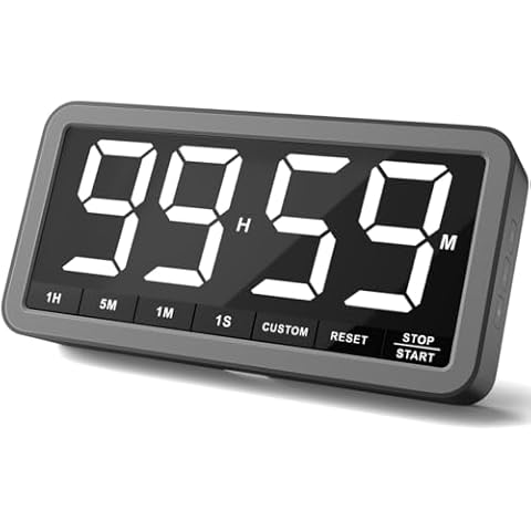 VOCOO Digital Kitchen Timer with 7.8” Extra Large Display, Magnetic LED with 3 Brightness, 4 Alarms and 3 Volume Levels, Battery Powered Countdown Count Up Timer for Cooking, Classroom, Home Gym Cover