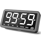 VOCOO Extra große Digitale Zeitschaltuhr: 19,8 cm LED-Bildschirm, starker Magnet, 3 Helligkeit...