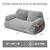 MEWOOFUN Cat Couch Bed for Indoor Cats, Washable Small Dog Beds for Medium Small Dogs & Cats up to 25 lbs, Fluffy Pet Beds with Non-Slip Bottom, 26×19×13 Inch (Grey) - Image 5