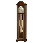 Howard Miller Langhurst Floor Clock II, Analog Display Espresso Finish with Single-Chime Movement, Golden Pendulum Adjustable Grandfather Vertical Home Decor for Bedroom & Living Room