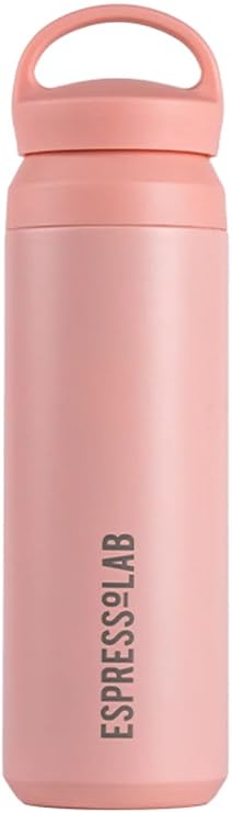 Espressolab Tutacaklı Termos 500 ml, Paslanmaz Çelik, Vakumlu Kapaklı, 5-6 Saat Isı Koruma, Pembe, No:132