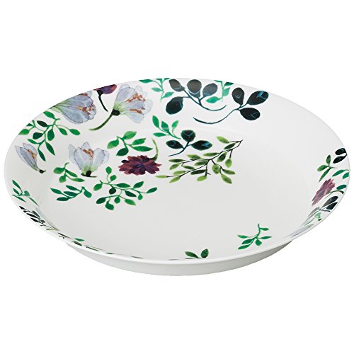 Narumi 51857-5721P Curry Plate, Pasta Plate, Anna Emilia, Grand Mother's Bouquet, 9.4 inches (24 cm), Green, Floral Pattern, Cute, Wedding Gift, Microwave Warm, Dishwasher Safe, Gift Box Included