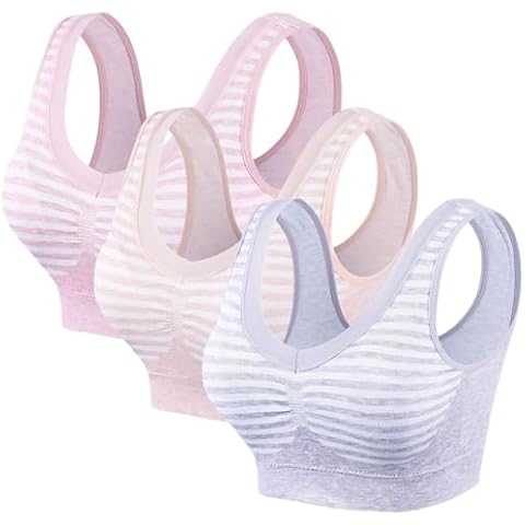 MIXZONES 3-Pack Perfect for Any Woman Air Permeable Cooling Summer Sport Yoga Wireless Bra Covers and Sustains (XXL) Cover