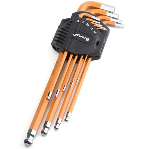 Awang 9 PCS Clés Allen Clés Hexagonales 1,5-10mm et Cles Torx OR