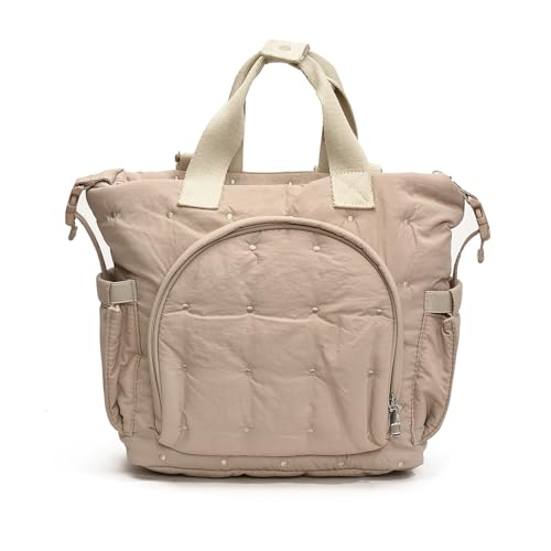MOMIGO Puffer Diaper Bag Backpack - Bohemia Puffer Lightweight Mommy Bag Maternity Bag Multifunction Nappy Bag for Travel Outdoor