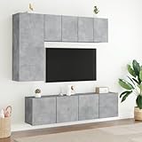 Design robuste en bois fabriqué en bois de qualité supérieure en gris béton, ce meuble bas et meuble TV se caractérise par une résistance, une stabilité et une résistance à l'humidité exceptionnelles, idéal pour un usage quotidien.