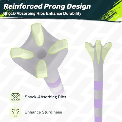 SAPLIZE Camisetas de golfe de 4 garras atualizadas, pacote com 100 (2-3/10.2 cm), projetadas para re