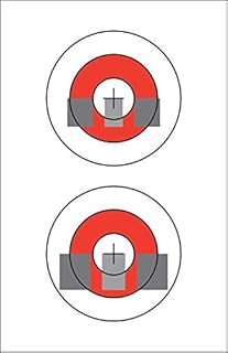 EZ2C Gun Sight Alignment Training and Diagnostic Paper Target, Firearm Sighting Correction Targets, for Pistols and Handguns, Outdoor Or Indoor Shooting Range, (25 Pack)