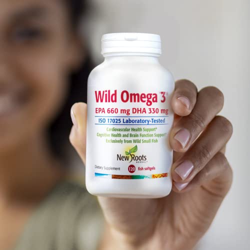 New Roots Herbal Wild Omega-3, 900Mg, Epa 600Mg Dha 330 Mg (120 Softgels) Standardized To The Highest Concentration. + Vitamin E. Supports Heart Health & Joint Health. #TOP6