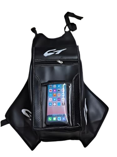 Image of Bike Tank Cover for CT 100, CT 110 - CT 100, CT110 Bike Tank Cover- Full Tank Cover - Cellphone Pocket - Flip Pouch - Zippered Pocket - Tank Bag