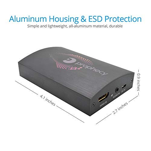 Gofanco Prophecy Usb 3.0 Hdmi Video Capture Card Device With 4K Loopout – Capture & Stream In 1080P, 4K @60Hz Loopout, Low Latency, Mixed Hdmi & Line-In Audio, Hdmi Audio Extraction, Taa Compliant #TOP6