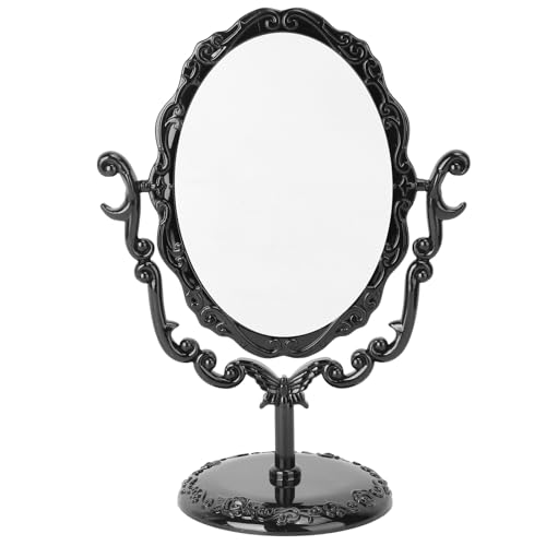 Espejo Vintage Giratorio para Maquillaje con Marco Negro miniatura 1