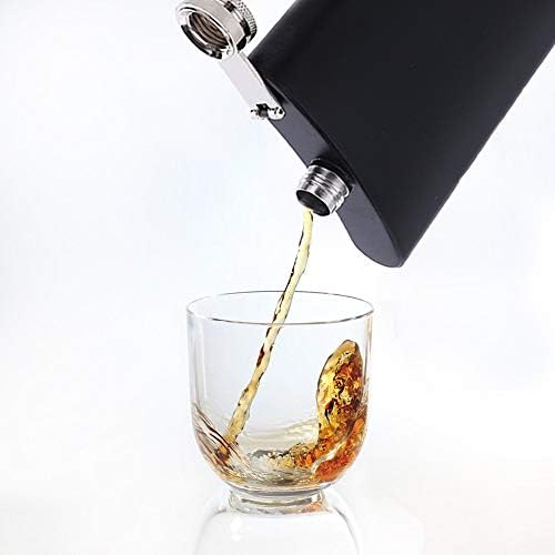 Vinekraft Hip Flask 7 oz, Stainless Steel Whiskey Flask for Men, Pocket Alcohol Flask with Funnel and 2 Glasses