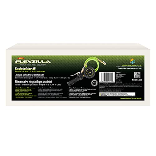 Flexzilla Inflator Kit with 3 ft. and 15 ft. Quick Connect Hose, Lock-On Chuck (0-170 PSI) - AL2025FZ-2 - image 2