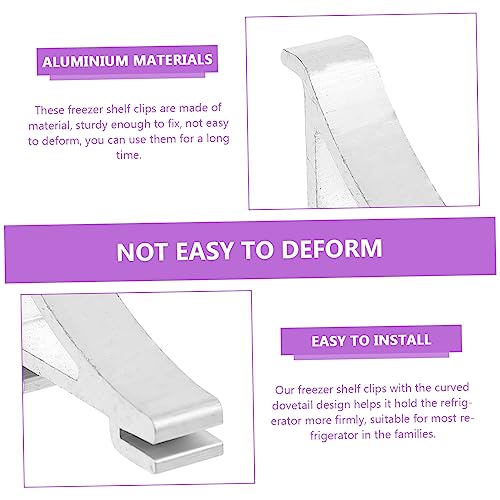 NOLITOY Clipes De Suporte De Prateleira De Refrigerador Quadrado Clipes De Suporte De Prateleira De
