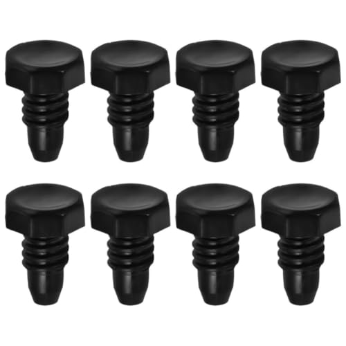 Parliky 8pcs Black Plastic Pool Cue End Protectors, Cylindrical Billiard Rod Bottom Plugs with Easy Installation and Versatile Compatibility for Snooker and Pool Cue Protection