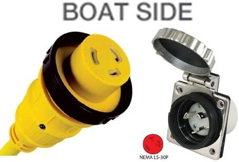 Marvine Rv/Boat Shore Power Adapter 1.5Ft 15 Amp To 30 Amp Nema 5-15P To L5-30R Twist Lock Female With Led Indicator Stw10/3 Heavy Duty #TOP3