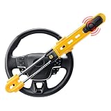 Steering Wheel Lock with 113dB Alarm, ELECTOP Heavy Duty Anti-Theft Car Device Car Wheel Lock with Adjustable Locking and 2 Keys, Car Security Lock Car Alarm System for Auto Truck Van SUV