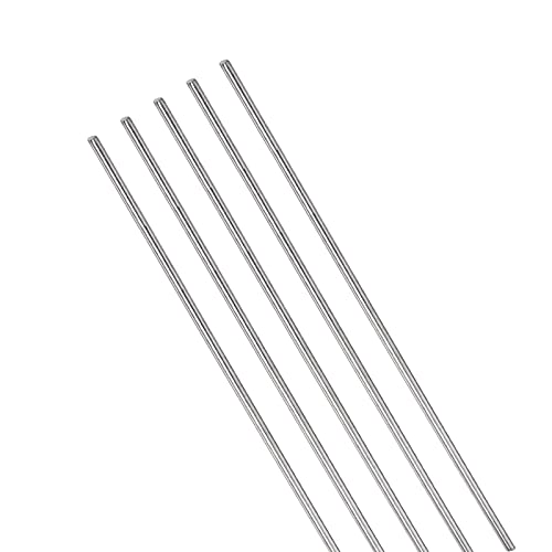 QUARKZMAN 200 mm x 2,5 mm 304 Edelstahl x 5 STK. Lineare Welle Metrische Rundstangen Stangen Grundmaterial für Heimwerker