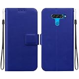 Rfvzubemok Compatibile con LG V40 ThinQ V405QA7 Il supporto è orientabile Custodia,Compatibile con LG V40 ThinQ V405QA7 Custodia magnetica a portafoglio Blue