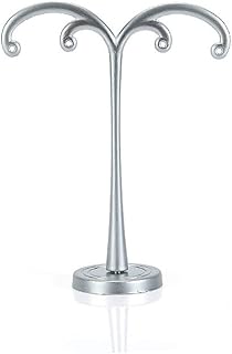 Jewelry ジュエリーラックイヤリングホルダーオーガナイザースタンドディスプレイジュエリーストレージブレスレットラックジュエリーオーガナイザーディスプレイラック(色:黒、サイズ:無料)、サイズ:無料、色:シルバー (Color : Silver, Size : Free)