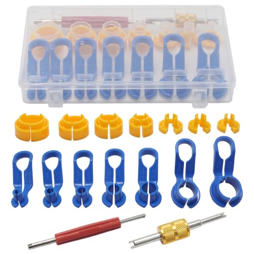 Image of Hoypeyfiy 16Pcs Fuel Line Disconnect Tool Set, Compact Design for Easy Access, Compatible with Automotive AC and Fuel Lines for Piping Repair