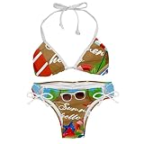 Ensembles de Bikini pour Femmes,Maillots de Bain Femmes, Bikinis pour Femmes,Bikini Ensemble, Bonjour Plage d'été, L