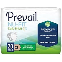NU-FIT Maximum Absorbency Adult Briefs, X-Large Pack of 20