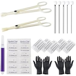 Yuelong 40pcs Piercing Kit, Mix Piercing Needles Clamps Kit | Piercing Needles 12G 14G 16G 18G 20G with 2 Piercing Clamps Forceps for Ear Nose Lip Belly Nipple Body Piercing Supplies