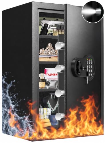 Mitlvge 35-Minute Fireproof Home Safe with Digital Keypad #TOP16